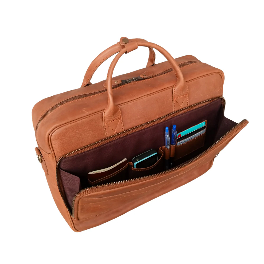 Laptop Messenger Bag – Brown