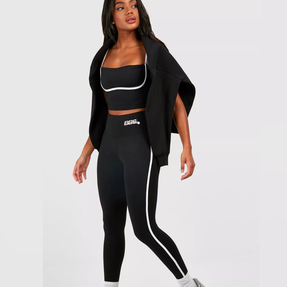 Premium Sculpt Piping Detail High WaistYoga Suit