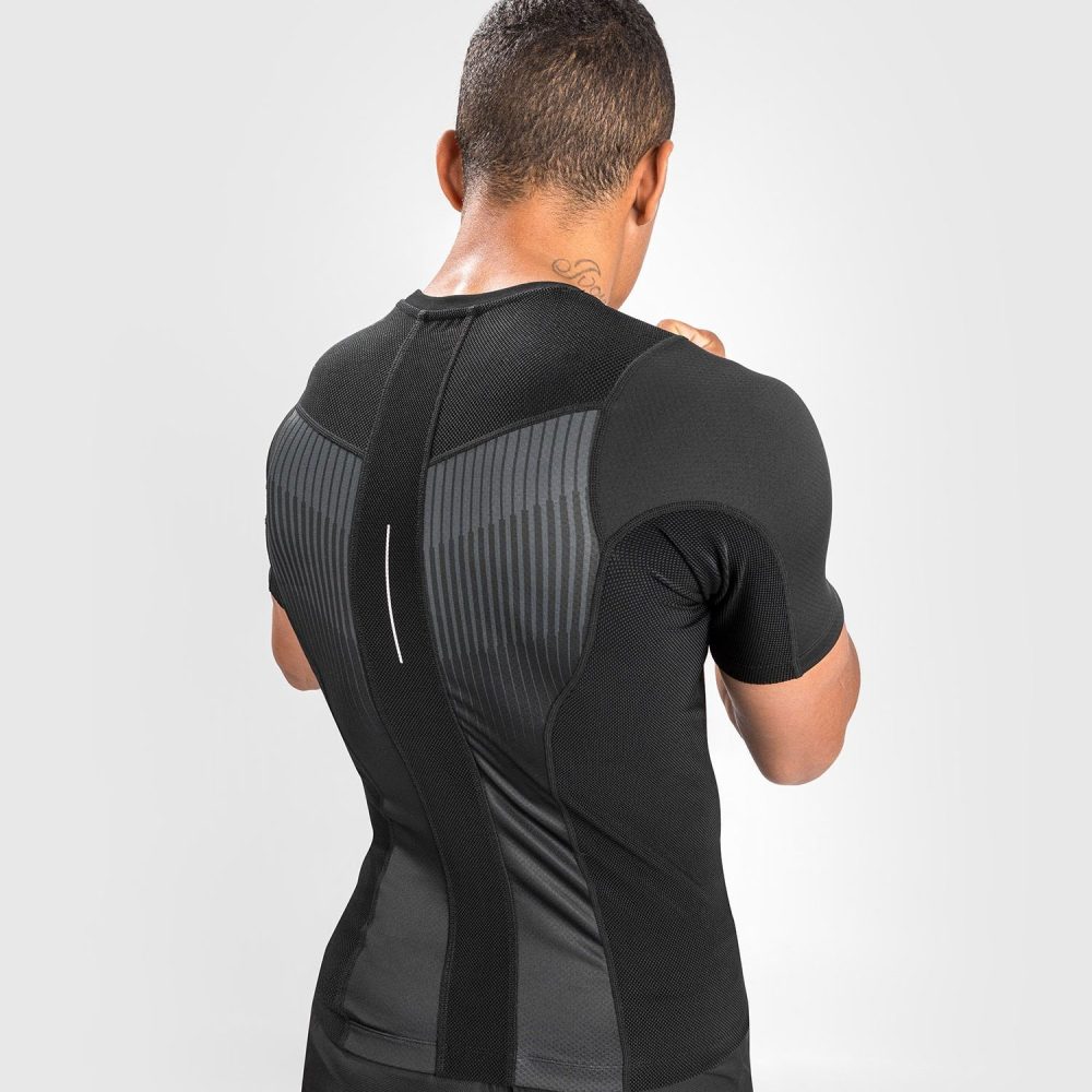 Rashguard Short Sleeves Black Grey - Image 2