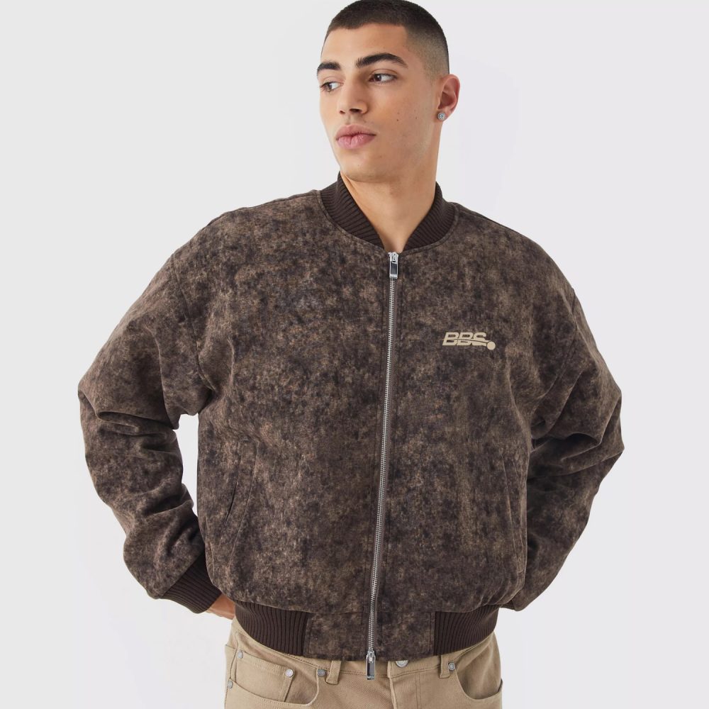 Boxy Acid Wash Bomber